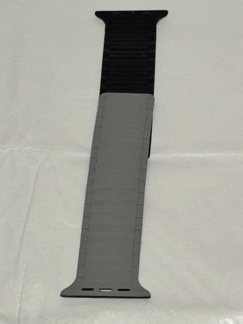 Apple Watch Ultra 2 Band Compatible Silicone Magnetic Link Strap Gray/Black